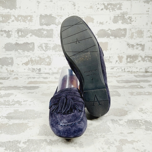 New Aquatalia Journee Suede Square Toe Slip On Loafer Flats M230 - Picture 7 of 12